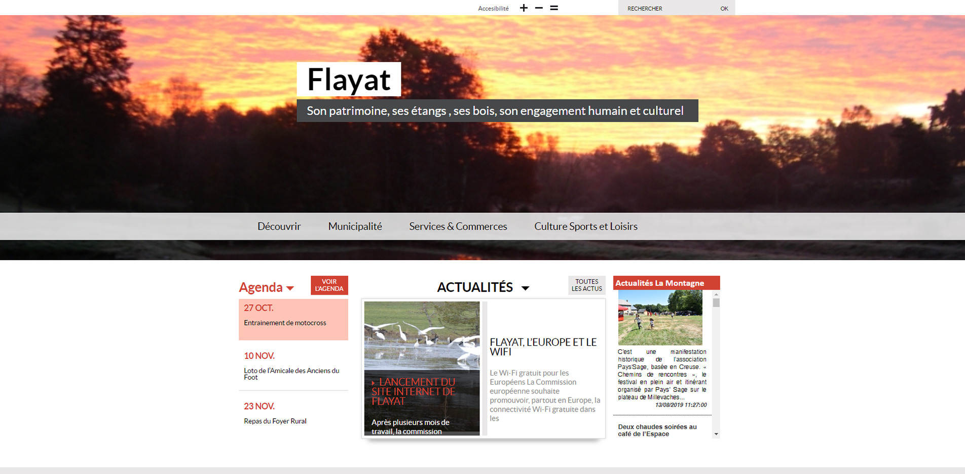 Site de la commune de Flayat